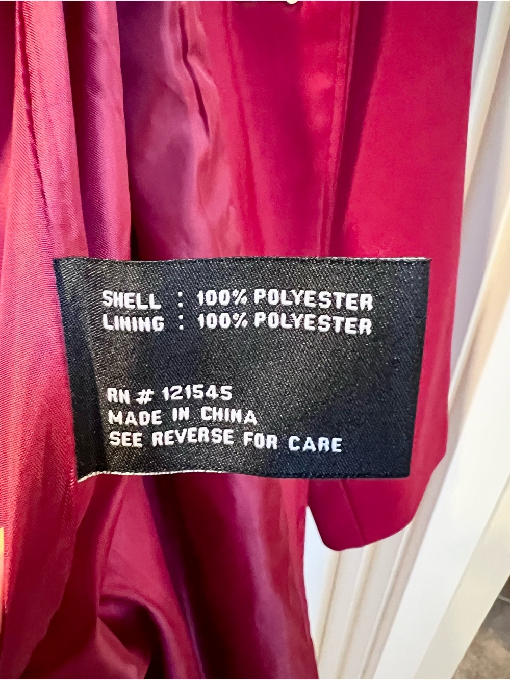 Vintage London Fog Women's Crimson Red Toggle Coat - Picture 7 of 7
